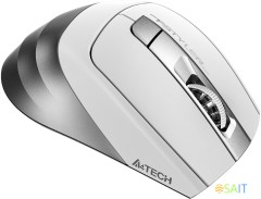 Мышь A4Tech Fstyler FB35S белый/серый оптическая 2000dpi беспров. BT/Radio USB для ноутбука 5but (FB35S USB ICY WHITE)