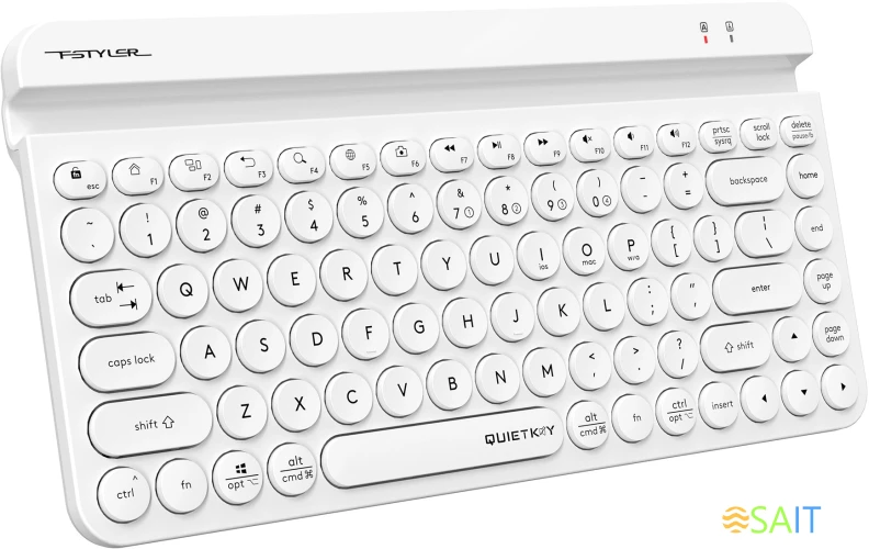 Клавиатура A4Tech Fstyler FBK30 белый USB беспроводная BT/Radio slim Multimedia (FBK30 WHITE)