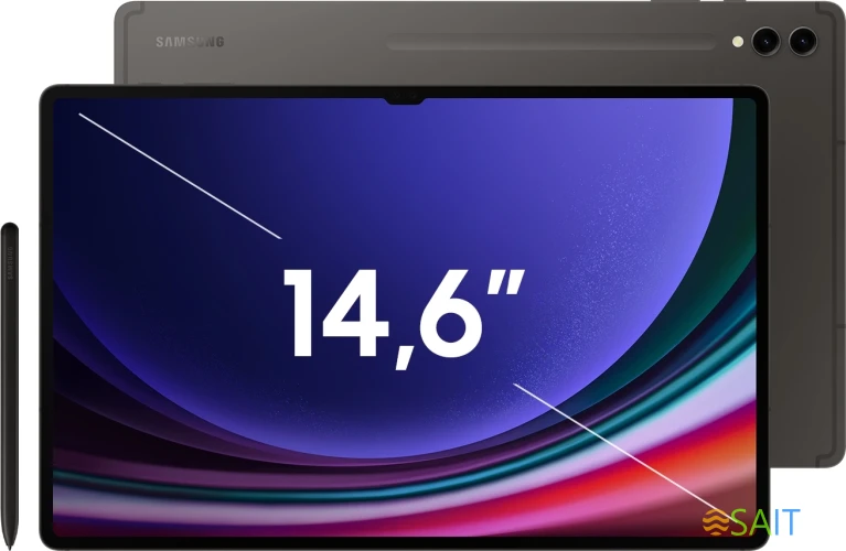 Планшет Samsung Galaxy Tab S9 Ultra SM-X910 8 Gen 2 (3.36) 8C RAM16Gb ROM1Tb 14.6" AMOLED 2X 2960x1848 Android 13 графит 13Mpix 12Mpix BT WiFi microSD 1Tb 11200mAh