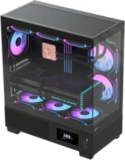 Корпус Formula Crystal E1 Floe черный без БП ATX 5x120mm 3x140mm 2xUSB3.0 1xUSB3.1 audio bott PSU
