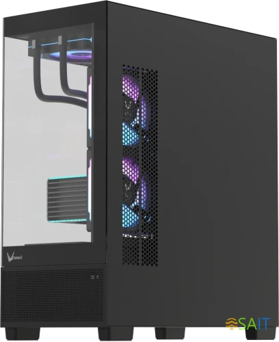 Корпус Formula Crystal E1 Floe черный без БП ATX 5x120mm 3x140mm 2xUSB3.0 1xUSB3.1 audio bott PSU