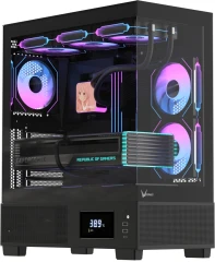 Корпус Formula Crystal E1 Floe черный без БП ATX 6x120mm 2xUSB3.0 audio bott PSU