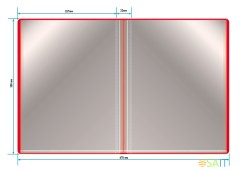 Папка с 40 прозр.вклад. Бюрократ -BPV40RED A4 пластик 0.65мм торц.карм с бум. встав красный