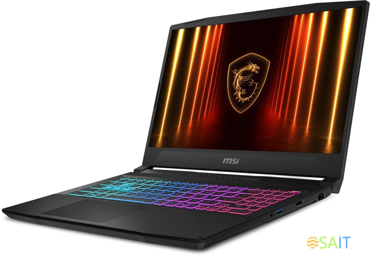 Ноутбук MSI Katana 15 HX B14WFK-618XRU Core i5 14450HX 16Gb SSD1Tb NVIDIA GeForce RTX 5060 8Gb 15.6" IPS FHD (1920x1080) FreeDOS black WiFi BT Cam (9S7-1587C1-618)