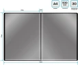Папка с 30 прозр.вклад. Silwerhof Eco A4 пластик 0.5мм черный