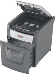 Шредер Rexel Optimum AutoFeed 50X черный с автоподачей (секр.P-4) фрагменты 50лист. 20лтр. скрепки скобы пл.карты