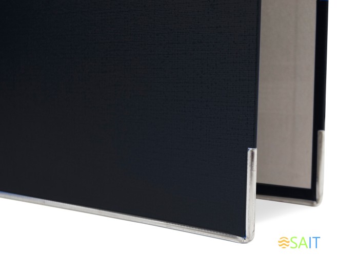 Папка-регистратор Silwerhof 355021-01 A4 75мм ПВХ/бумага черный мет.окант. сборная смен.карм. на кор.