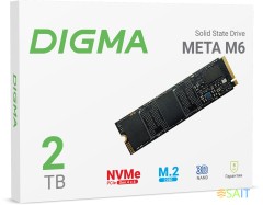 Накопитель SSD Digma PCIe 4.0 x4 2TB DGSM4002TM63T Meta M6 M.2 2280