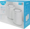 Бесшовный Mesh роутер Cudy M1800 (M1800(2-PACK)) AX1800 10/100/1000BASE-TX белый (упак.:2шт)