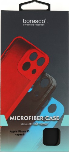 Чехол (клип-кейс) BoraSCO для Apple iPhone 15 черный (72433)