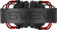Наушники с микрофоном Sven AP-G1000MV черный/красный 2.2м мониторные оголовье (SV-020361)