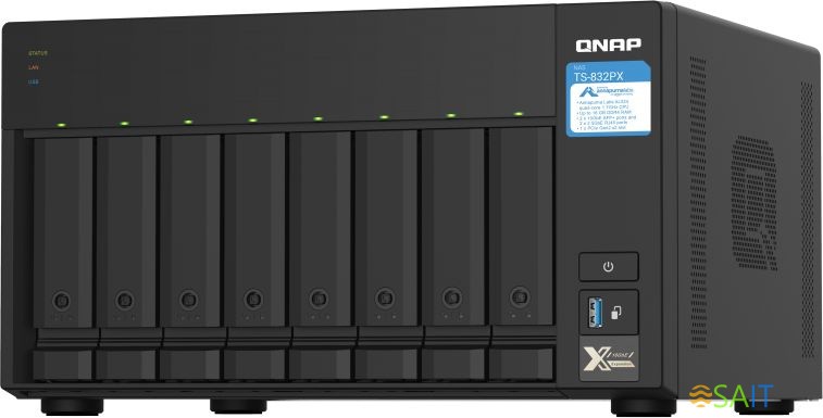 Сетевое хранилище NAS Qnap TS-832PX-4G 8-bay настольный Cortex-A57 AL-324