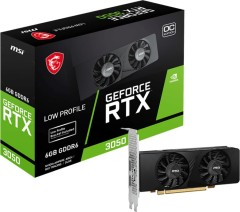 Видеокарта MSI PCI-E 4.0 RTX 3050 LP 6G OC NVIDIA GeForce RTX 3050 6Gb 96bit GDDR6 1492/14000 HDMIx2 DPx1 HDCP Ret low profile