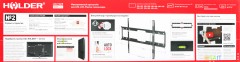 Кронштейн для телевизора Holder F6618-B черный 32"-70" макс.45кг настенный фиксированный