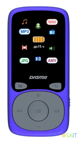 Плеер Hi-Fi Flash Digma B4 8Gb синий/1.8"/FM/microSDHC