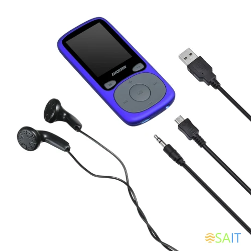 Плеер Hi-Fi Flash Digma B4 8Gb синий/1.8"/FM/microSDHC