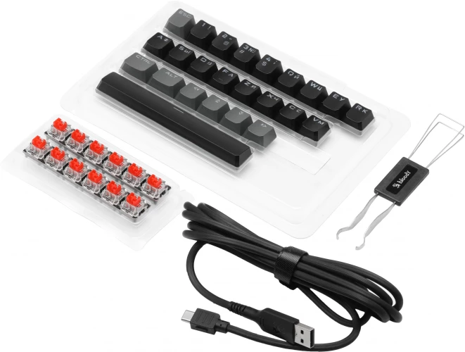Клавиатура A4Tech Bloody S98 механическая красный/черный USB for gamer LED (SPORTS RED)