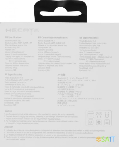 Наушники с микрофоном Edifier GM3 Plus черный вкладыши BT в ушной раковине