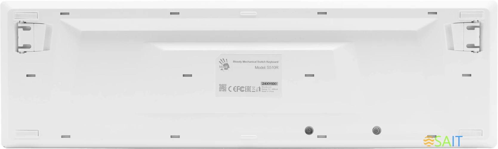 Клавиатура A4Tech Bloody S510R механическая белый USB for gamer LED (S510R USB ICY WHITE/BLMS RED)