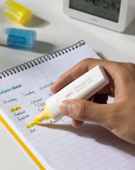 Набор текстовыделителей Deli ES621SYELLOW-P Macaron скошенный пиш. наконечник 1-5мм желтый (10шт.)