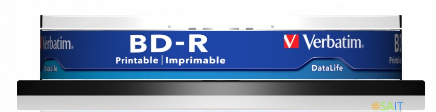 Диск BD-R Verbatim 25Gb 6x Cake Box (10шт) Printable (43804)