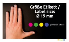 Этикетки Avery Zweckform 3857 250шт на листе диаметр 19мм/70г/м2/синий самоклей. универсальная