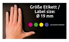 Этикетки Avery Zweckform 3857 250шт на листе диаметр 19мм/70г/м2/синий самоклей. универсальная