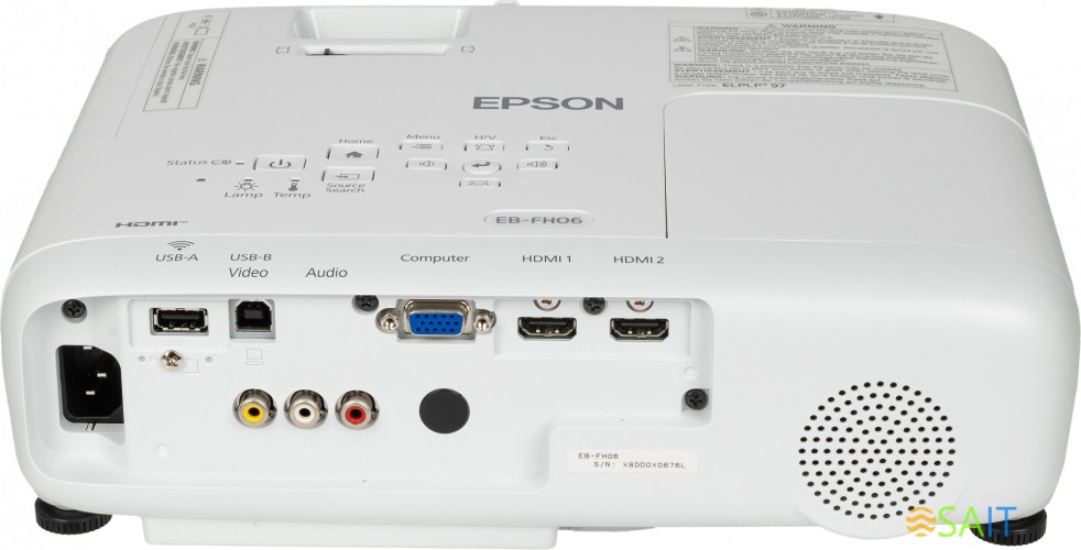Проектор Epson EB-FH06 LCD 3500Lm (1920x1080) 16000:1 ресурс лампы:6000часов 1xUSB typeA 1xUSB typeB 2xHDMI 2.7кг