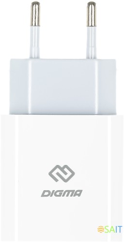 Сетевое зар./устр. Digma DGW2C 20W 3A (PD) USB-C универсальное белый (DGW2C0F010WH)