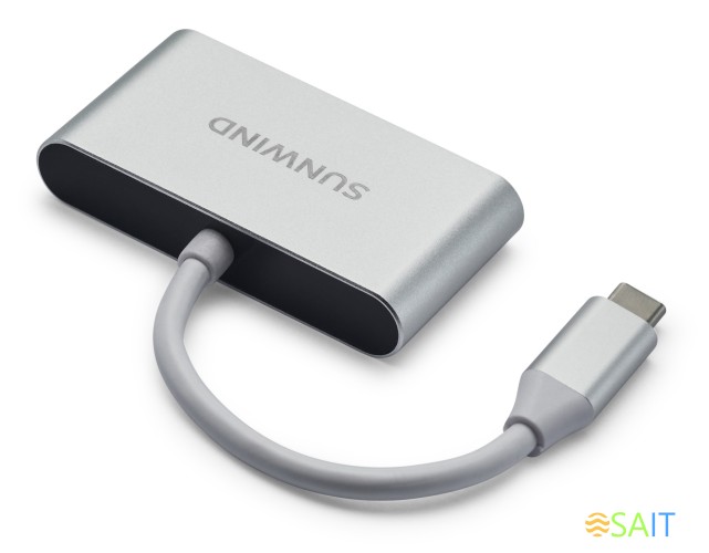 Устройство чтения карт памяти Type C SunWind SW-CR051-S серебристый