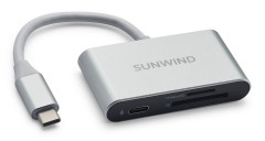 Устройство чтения карт памяти USB Type-C SunWind SW-CR051-S серебристый