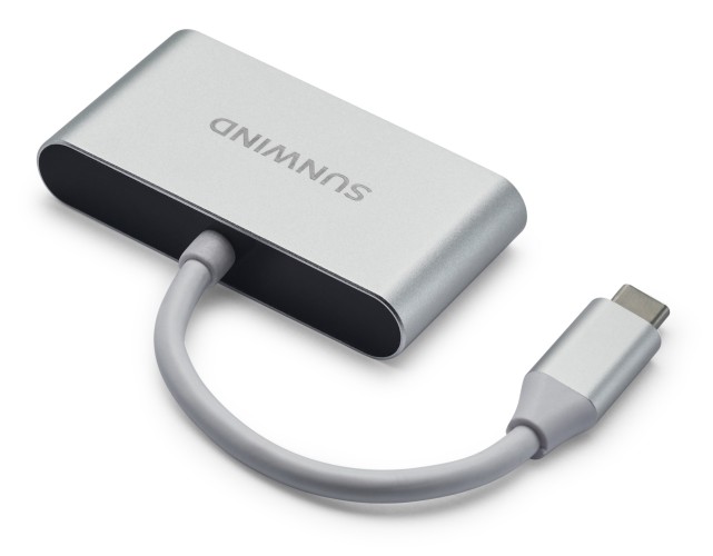 Устройство чтения карт памяти USB Type-C SunWind SW-CR051-S серебристый
