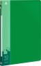 Папка с 10 прозр.вклад. Бюрократ -BPV10GRN A4 пластик 0.6мм торц.карм с бум. встав зеленый