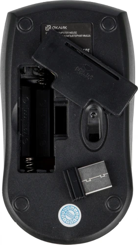 Мышь Оклик 540MW черный оптическая 1200dpi беспров. USB для ноутбука 3but (1175373)