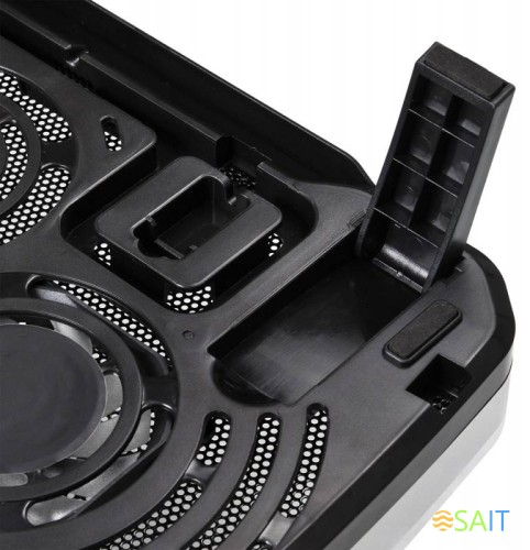 Подставка для ноутбука Buro BU-LCP156-B208 15.6"355x260x21мм 2xUSB 2x 80ммFAN 560г металлическая сетка/пластик черный