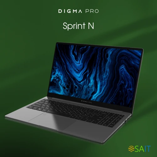 Ноутбук Digma Pro Sprint N Ryzen 5 5500U 8Gb SSD512Gb AMD Radeon 15.6" IPS FHD (1920x1080) Windows 11 Professional dk.grey WiFi BT Cam 4700mAh (DN15R5-8DXW05)