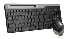 Клавиатура + мышь A4Tech Fstyler FB2535C клав:черный/серый мышь:черный/серый USB беспроводная Bluetooth/Радио slim (FB2535C SMOKY GREY)