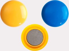 Магнит Silwerhof Classic для досок пластик ассорти d30мм круглый (упак.:6шт)