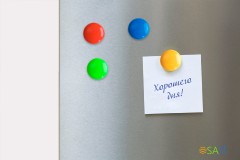 Магнит Silwerhof Classic для досок пластик ассорти d30мм круглый (упак.:6шт)