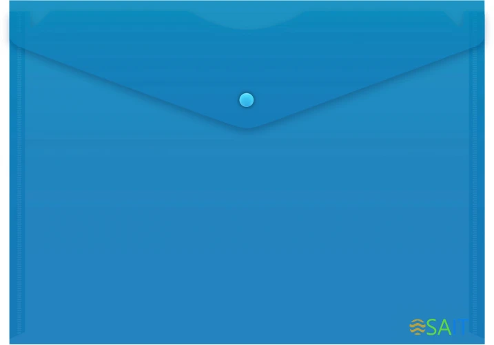 Конверт на кнопке Бюрократ -PK803TBLU A4 пластик 0.15мм синий