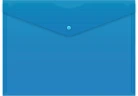 Конверт на кнопке Бюрократ -PK803TBLU A4 пластик 0.15мм синий