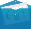 Конверт на кнопке Бюрократ -PK803TBLU A4 пластик 0.15мм синий