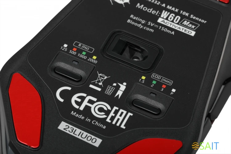 Мышь A4Tech Bloody W60 Max красный оптическая 10000dpi USB 10but