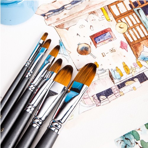 Набор кистей Deli 73894 Arte Nuevo нейлон плоск.