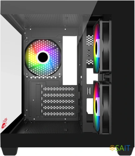 Корпус Bloody CC-121 черный без БП mATX 7x120mm 1xUSB2.0 1xUSB3.0 audio