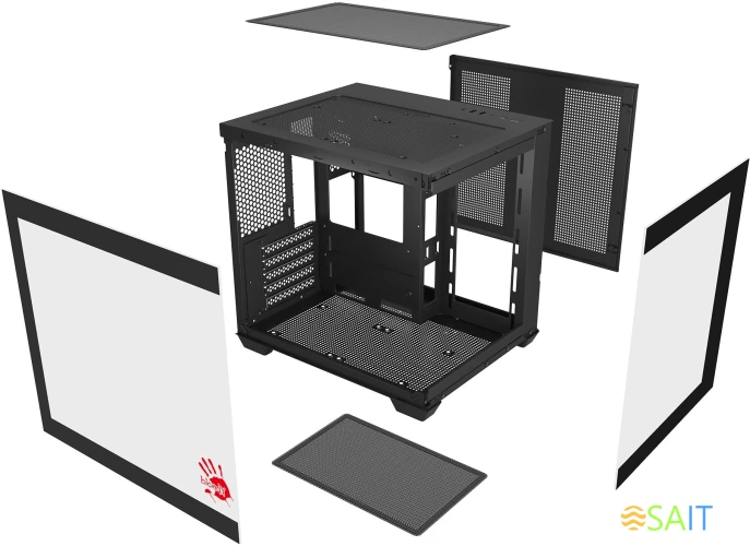 Корпус Bloody CC-121 черный без БП mATX 7x120mm 1xUSB2.0 1xUSB3.0 audio