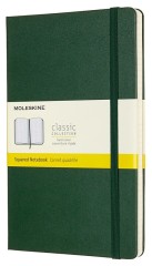 Блокнот Moleskine CLASSIC QP061K15 Large 130х210мм 240стр. клетка твердая обложка зеленый