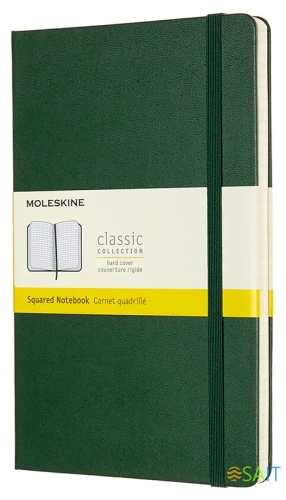 Блокнот Moleskine CLASSIC QP061K15 Large 130х210мм 240стр. клетка твердая обложка зеленый