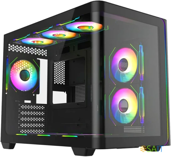 Корпус Bloody BD-CC112 черный без БП mATX 9x120mm 2xUSB3.0 audio bott PSU