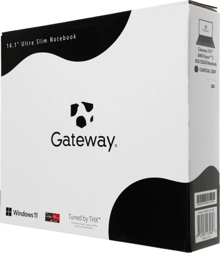 Ноутбук Gateway Ultra Slim 14 Ryzen 5 3500U 8Gb SSD256Gb AMD Radeon Vega 8 14.1" IPS FHD (1920x1080) Windows 11 Home black WiFi BT Cam (GWNR51416-BK)